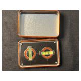 Wooden Desk Organizer with Compartments - Includes Vinyl Record Coasters, DriveIFY Pendant, Candles & Gift Tags