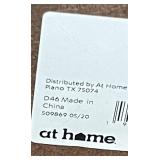 At Home D46 Nightstand - Dark Wood Finish, Open Shelf & Drawer