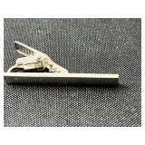 Cadillac Coat of Arms Belt Buckle - Laurel Wreath Silver Tone & 2 Silver Tone Tie Clips