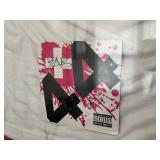 Graphic Tee: White T-Shirt with Blue Portrait & Gold £20 Print (Framed)