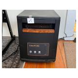 EdenPURE Classic CopperPlus Infrared Space Heater Compact Black Unit with Wood-Tone Front Handle