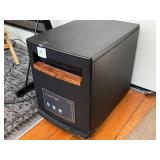 EdenPURE Classic CopperPlus Infrared Space Heater Compact Black Unit with Wood-Tone Front Handle