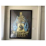 Sterling Wall Clock - Austin Poster - Whiteboard Calendar - Texas Map Corkboard