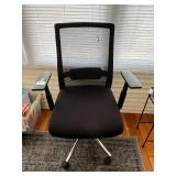 Office Chair - Ergonomic Mesh Back, Black Upholstery, Chrome Base