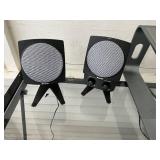 Nulaxy Desk Stand & Boston Desktop Speakers, Keyboard, Scotch Tape Dispenser & Art Set