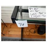 L-Shaped Glass Desk Set, Black Metal Frame - 2-Piece Office Desks - contents not inc