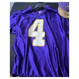 NFL Team Apparel Minnesota Vikings Fan Gear - Favre #4 Favre Jersey, Purple Reign Shirt, Cap & Vikings Ornament