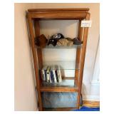 Wooden Curio Display Cabinet w 3 Glass Shelves - contents not inc