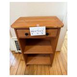 Wooden Cabinet With Drawer & Open Shelf - 26 x 17 x 11 in