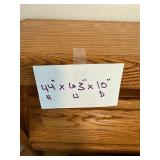 Queen Bed with Oak Headboard & Built-In Storage, 78 in L x 60 in W - inc comforter but does not inc mattress