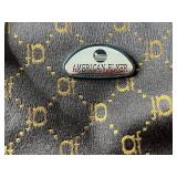 American Flyer Monogram Duffel Bag & Olive Pouch - Vintage Travel Set