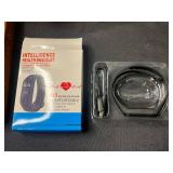 Vintage Collectibles: 8 oz Hip Flask, Playing Cards, Wooden Box, Health Bracelet