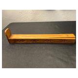 Vintage Collectibles: 8 oz Hip Flask, Playing Cards, Wooden Box, Health Bracelet