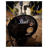Pearl Drum Kit with Yellow Star Wrap - Cymbals, Hardware & Case Included