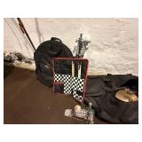 Pearl Drum Kit with Yellow Star Wrap - Cymbals, Hardware & Case Included