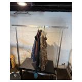 Clothing Rack - Industrial Metal with Bottom Shelf - rack only