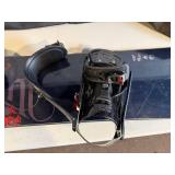 Snowboard With Bindings - Black Top Sheet With Red Graphic, Carry Bag Included