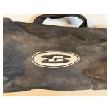 Snowboard With Bindings - Black Top Sheet With Red Graphic, Carry Bag Included