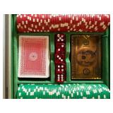 Poker Chip Set In Aluminum Case - Multicolor Chips, Cards, Dice & Play Money