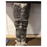 Table - Black Tiki Totem Leg Table, 60 x 37 Inches - table only