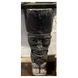 Table - Black Tiki Totem Leg Table, 60 x 37 Inches - table only