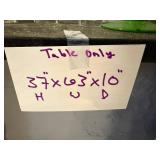 Table - Black Tiki Totem Leg Table, 60 x 37 Inches - table only