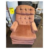 Tufted Armchair - Brown Upholstered Slipcover, Plush Back & Arms