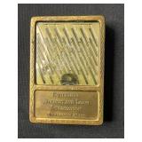 Equitable Building & Loan Brass Lock Box 7518 with 1979 A Guide Book of United States Coins w Dutch Coin & Oregon Medallion