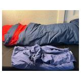 at home Queen Microfiber Embossed Sheet Set & Red & Blue Reversible Comforter - tote inc