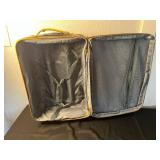 American Flyer Suitcase - Vintage Yellow Pattern with Front Pocket w Travel Accessories quantities unverified