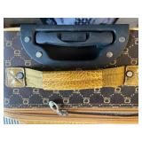 American Flyer Suitcase - Vintage Yellow Pattern with Front Pocket w Travel Accessories quantities unverified