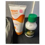 Beige Monstera Leaf Tote Bag & Travel Essentials