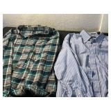IZOD Button-Down Shirts - Stripe & Plaid (Lot of 2)