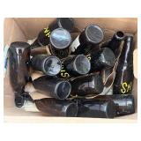 Shack Bottles & Large Glass Carboy - Brown Long-Neck Beer Bottles With Yellow Shack Labels