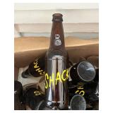 Shack Bottles & Large Glass Carboy - Brown Long-Neck Beer Bottles With Yellow Shack Labels
