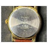 Timex Perpetual Calendar Indiglo Watch - Gold Tone Case, Brown Leather Strap, WR 100M