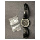 Fossil Arkitekt FS-4310 Chronograph Black Dial Leather Strap 50m Water Resistant - unauthenticated