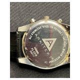 Fossil Arkitekt FS-4310 Chronograph Black Dial Leather Strap 50m Water Resistant - unauthenticated