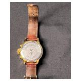 Invicta 3829 Chronograph Watch - Blue Dial, Leather Strap, 100m WR - unauthenticated w Watch Case!