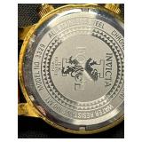 Invicta 3829 Chronograph Watch - Blue Dial, Leather Strap, 100m WR - unauthenticated w Watch Case!