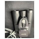Bushnell Binoculars with Case & Neck Strap & Orange Sleeping Bag - SED Card not inc