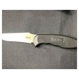 SOG Field Pup I Fixed Blade Knife with Leather Sheath