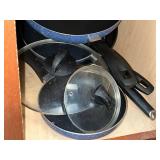 Cookware Bundle: Nonstick Pots & Pans, Glass Lids & Storage Containers