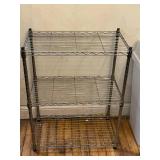4-Tier Chrome Wire Shelving Unit - 30 In H x 23 In W x 13 In D