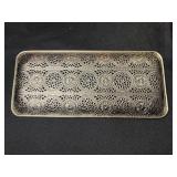 Decorative Home Decor Lot: Glass Vases, Tray, Wooden Cross, Pillow