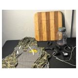 University of MN Logo Hoodie & Camouflage Jacket, UoM Cutting Board & Misc Electrical Accessories