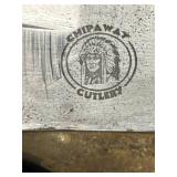 Chippewa Cutlery Fixed-Blade Hunting Knife - Bone Handle, Leather Sheath