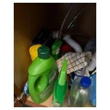 Windex Glass Cleaner & Assorted Household Cleaners Under Sink - content quantities unverified