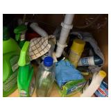 Windex Glass Cleaner & Assorted Household Cleaners Under Sink - content quantities unverified