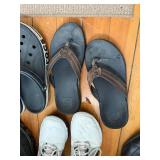 Nike Gold Shoes & Mixed Nike/Timberland/Crocs Footwear Lot - Sneakers, Boots, Sandals & Dress Shoes - SZ 12